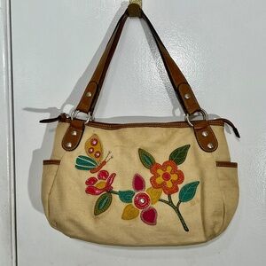 RELIC HANDBAG PURSE CANVAS AND VEGAN LEATHER